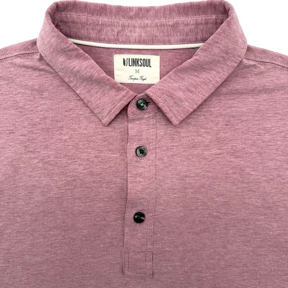 Linksoul Other - Linksoul Men's Short Sleeve Maroon Medium Golf Polo Shirt